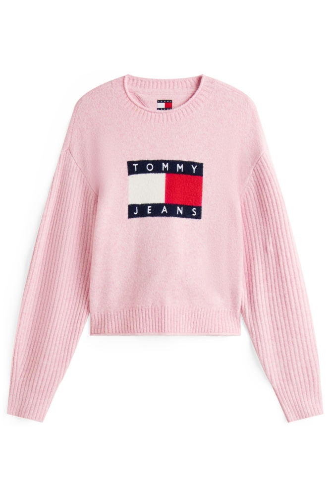 TJW MELANGE FLAG SWE DW0DW21782 T08 MISTIC PINK HTR
